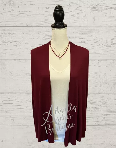 Burgundy Cardigan